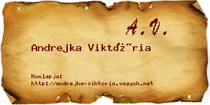 Andrejka Viktória névjegykártya