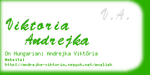 viktoria andrejka business card